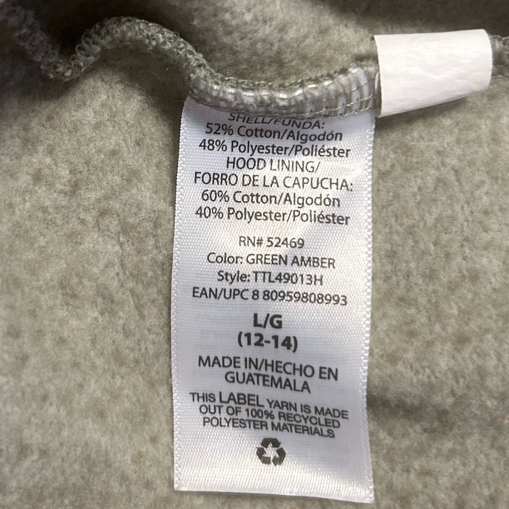 Time and Tru Heathered Green‎ Zip-Up Hoodie - Picture 4 of 4